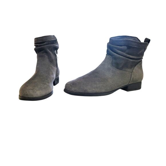 Koolaburra Shoes - Koolaburra Ugg Slouchy Ankle Boots Womens Size 8 Gray Suede Neutral Low 1" Heel